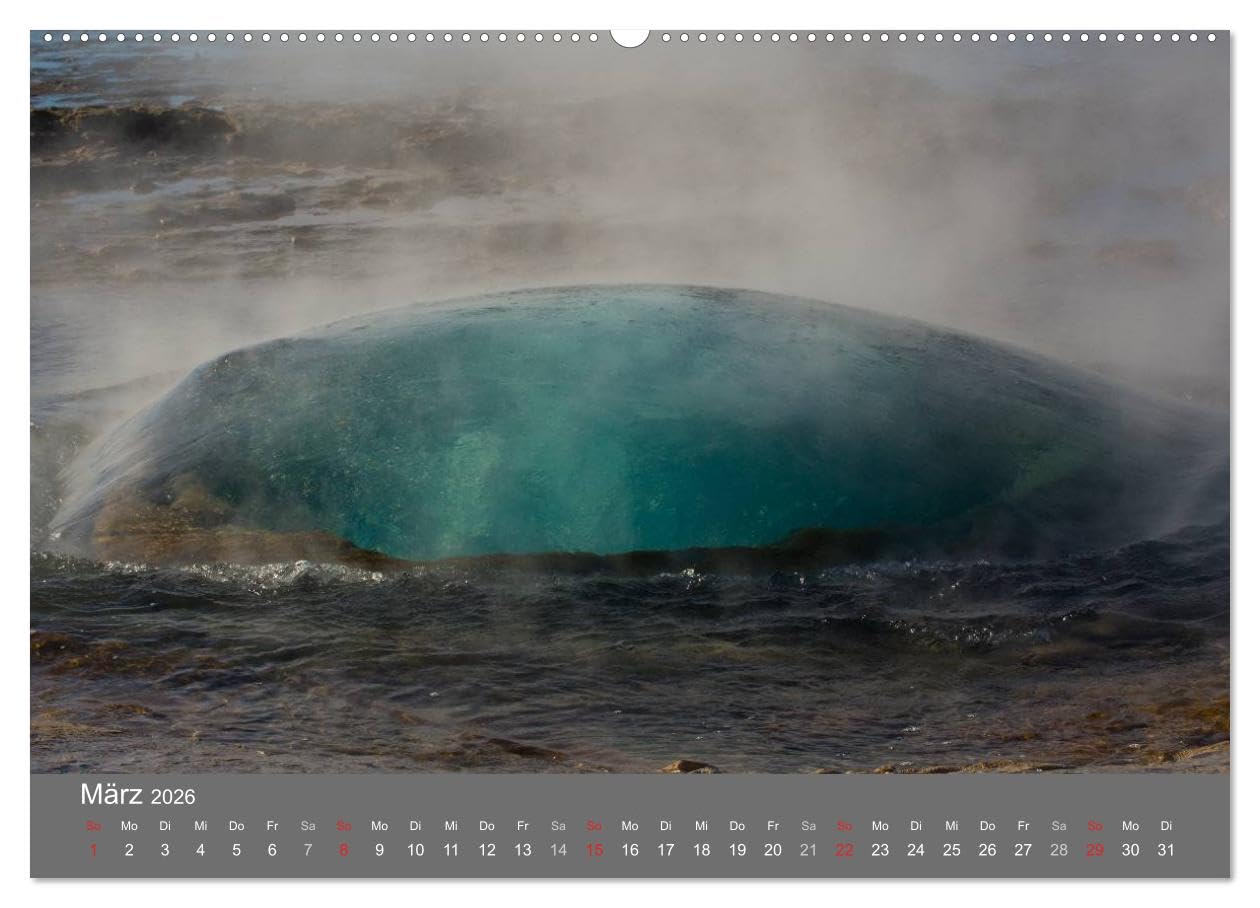 Island 2026 (hochwertiger Premium Wandkalender 2026 DIN A2 quer), Kunstdruck in Hochglanz: Island - Polarlichter, Gletscher und Vulkane (CALVENDO Orte)