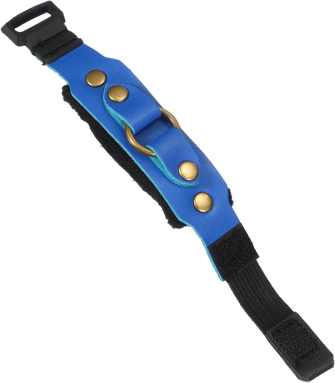 sourcing map Guitar Mute Wrap, 7.1 x 0.9in Adjustable String Dampener Mute Wrap for Guitar Bass Ukulele Musical Instrument Accessories Fretboard Noise Reduction, Blue Leather-Ring