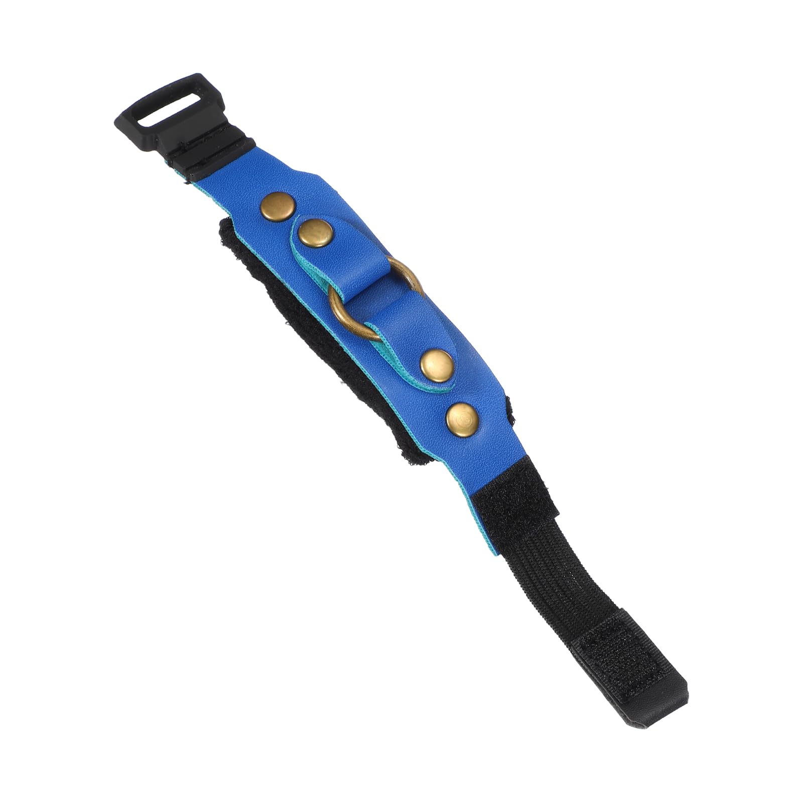 – sourcing map Guitar Mute Wrap, 7.1 x 0.9in Adjustable String Dampener Mute Wrap for Guitar Bass Ukulele Musical Instrument Accessories Fretboard Noise Reduction, Blue Leather-Ring