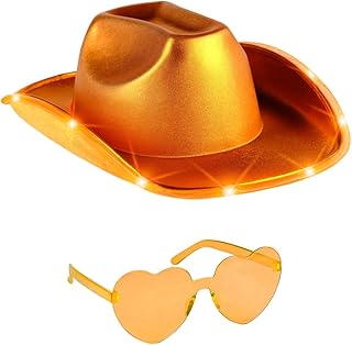 Funcredible Orange Cowgirl Hats for Women Western - Stylish Cowboy Hats for Womenâ€™s Fashion