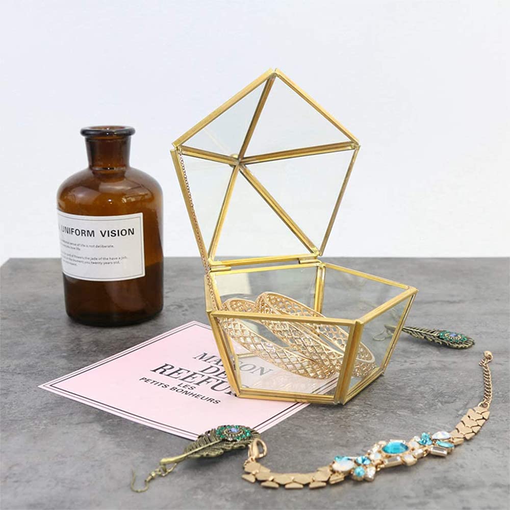 Geometryczne terrarium ze szkła, szklane szkatułki na biżuterię, geometryczne szkło, terrarium, pudełko na biżuterię, szkło terrarium, na ceremonie, wesele, dekoracja na doniczkę