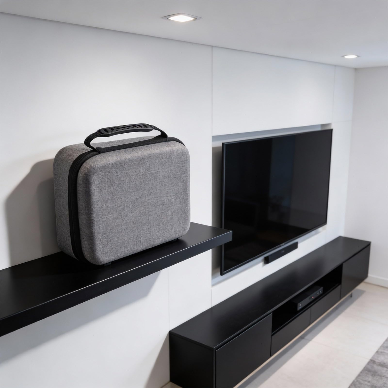 Bolsa de proyector, almacenamiento para XGIMI MoGo 4 a prueba de golpes, bolsa de mano protectora gris para mini proyector
