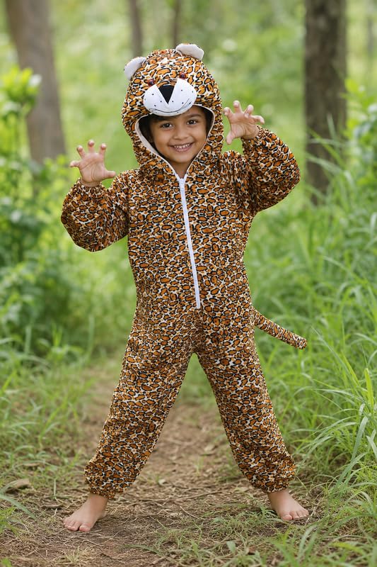 Image of Animal Costume for Kids | Plush Fancy Dress Costume for Boys & Girls |School Fancy Dress, Annual Day, Jungle Theme, Role Play, Halloween & Birthday Party