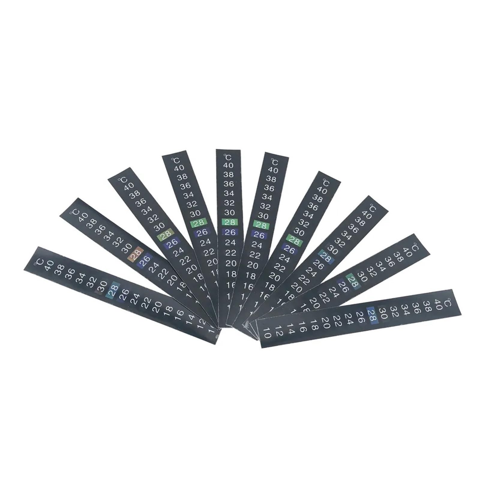 Attrezzatura per la produzione di birra Striscia termometrica adesiva digitale LCD da 10 pz/lotto 10-40 ℃, nastro adesivo adesivo for la produzione di vino, birra, acquario, acquario Attrezzatura per