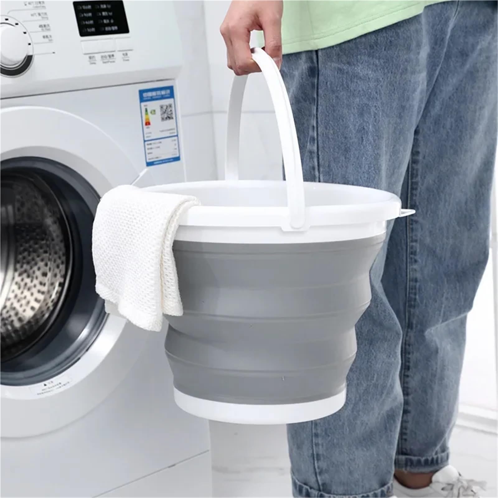 Bacinella Pieghevole Secchio D'acqua Pieghevole Da 5 Litri, Portatile, For Picnic E Viaggi(Color2)