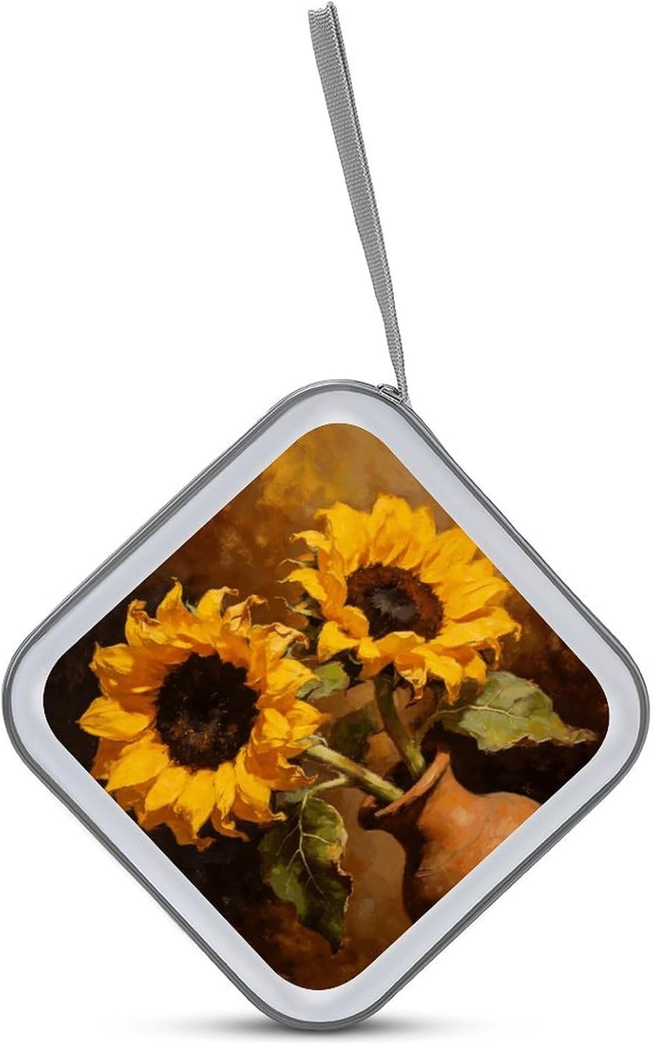 Two Cut Sunflowers CD Case CD Storage Box DVD Sleeves