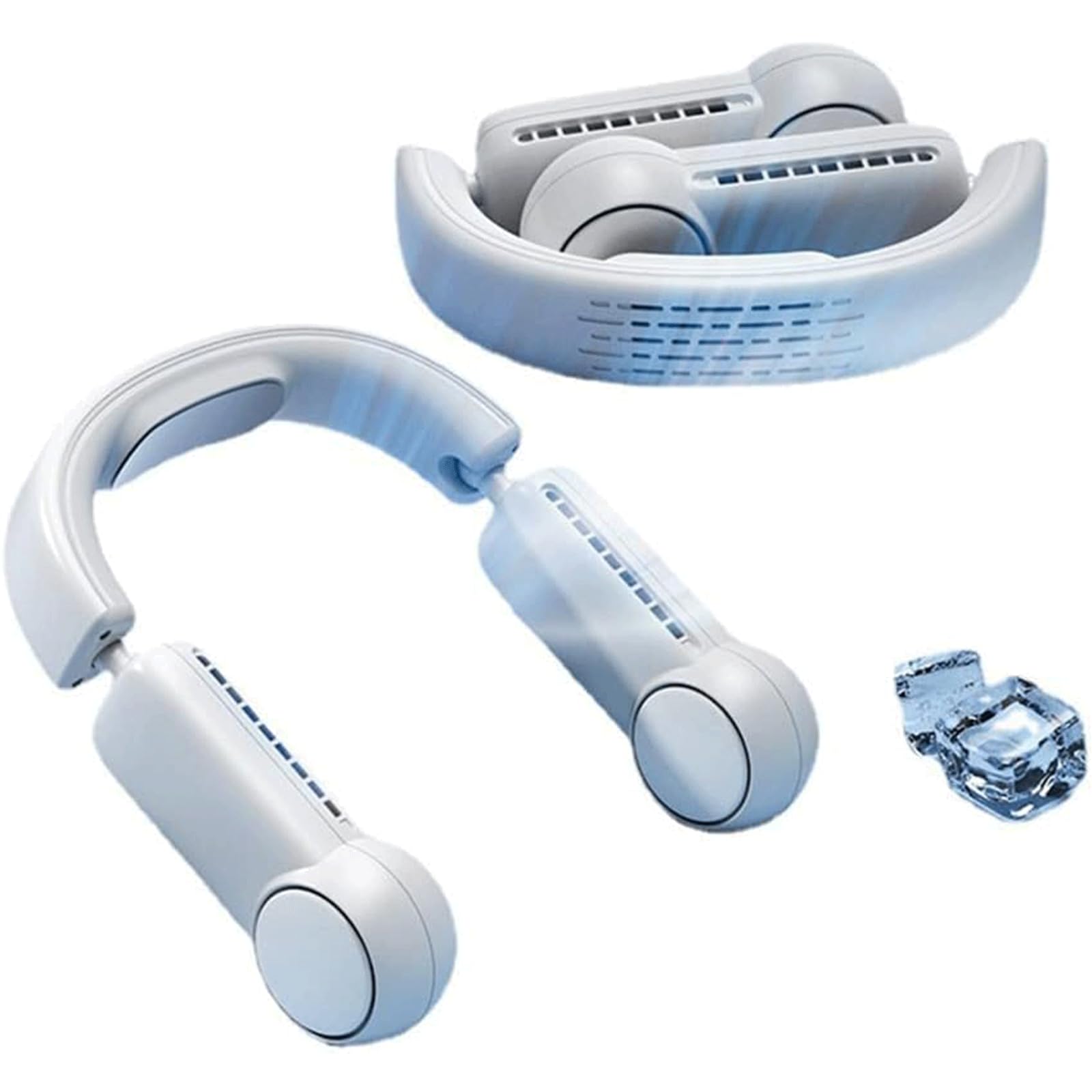 Draagbare bladloze hangende ventilator, 2000-4000 mAh Ingebouwde nekventilator met batterijcapaciteit, bladloze koelventilator met 3 windsnelheden, Wiatrak Elektryczny
