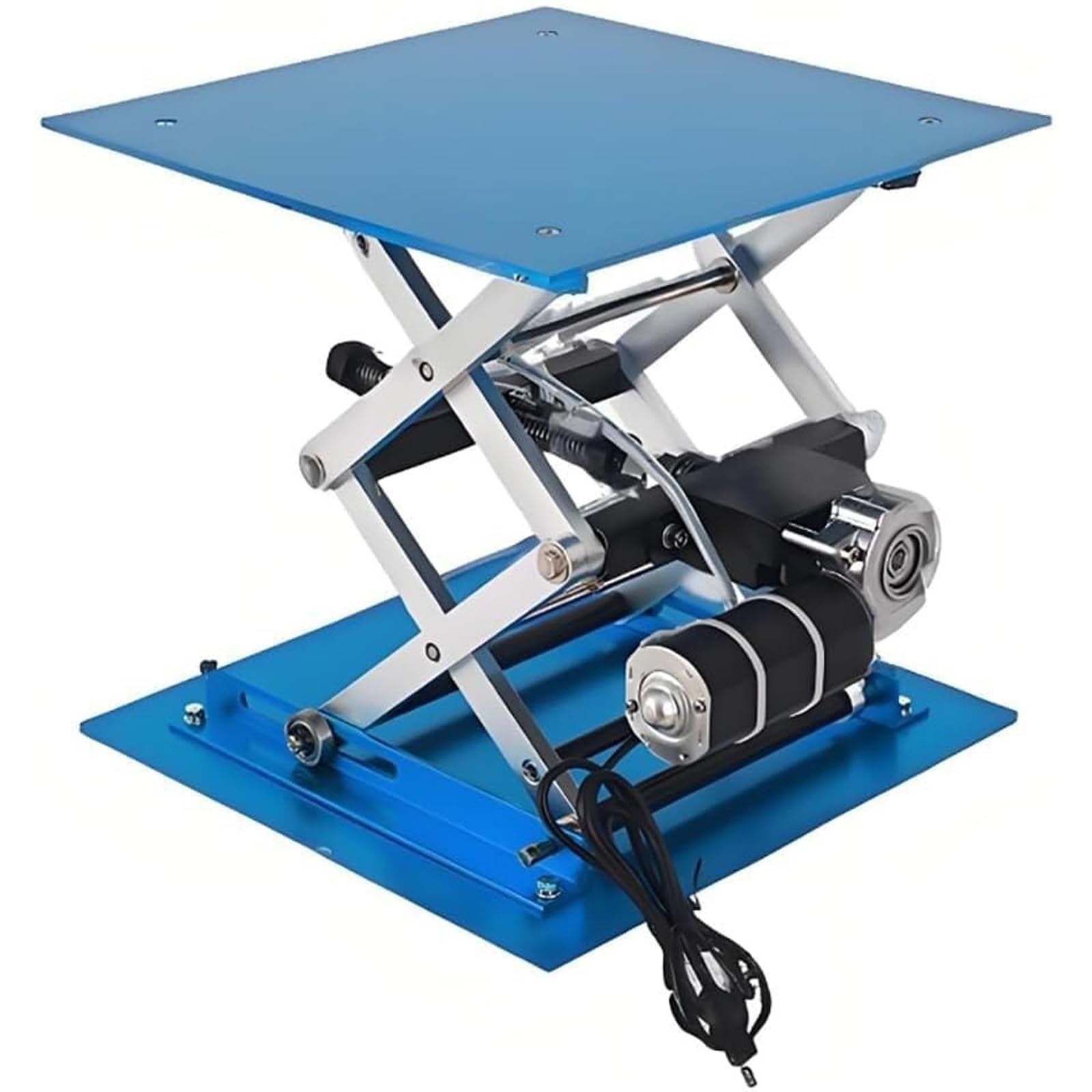 Elektrische Hebebühne, 300 x 300 mm, Aluminiumoxid-Laborausrüstung, Tragfähigkeit 25 kg, verstellbare Höhe für Schule und Industrie