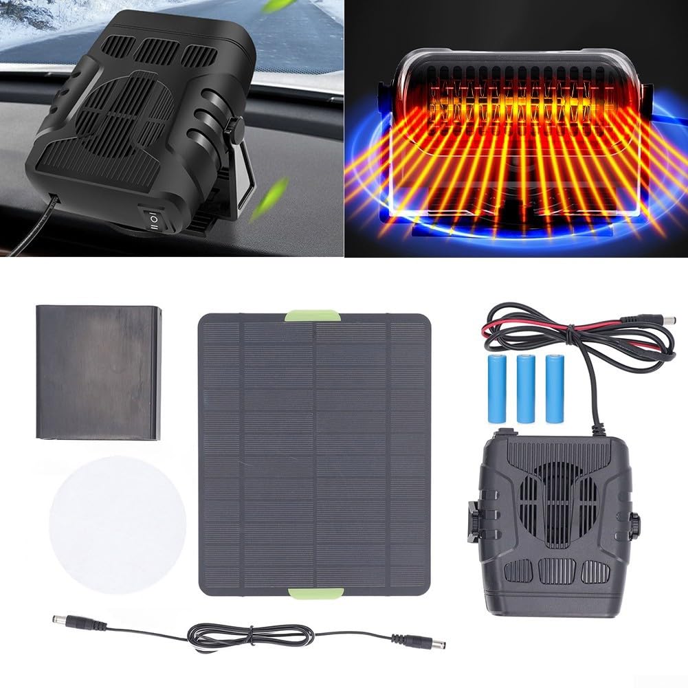 Denash Tragbare Solarpanel-Heizung Mit Akku – Effizient Für Auto, Haustierhaus & Gewächshaus