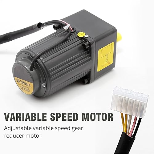 Miniatura 2 de Motor reductor de engranajes variable ajustable de 15W 25K 110V con controlador de velocidad, motor de engranajes eléctrico de velocidad variable,