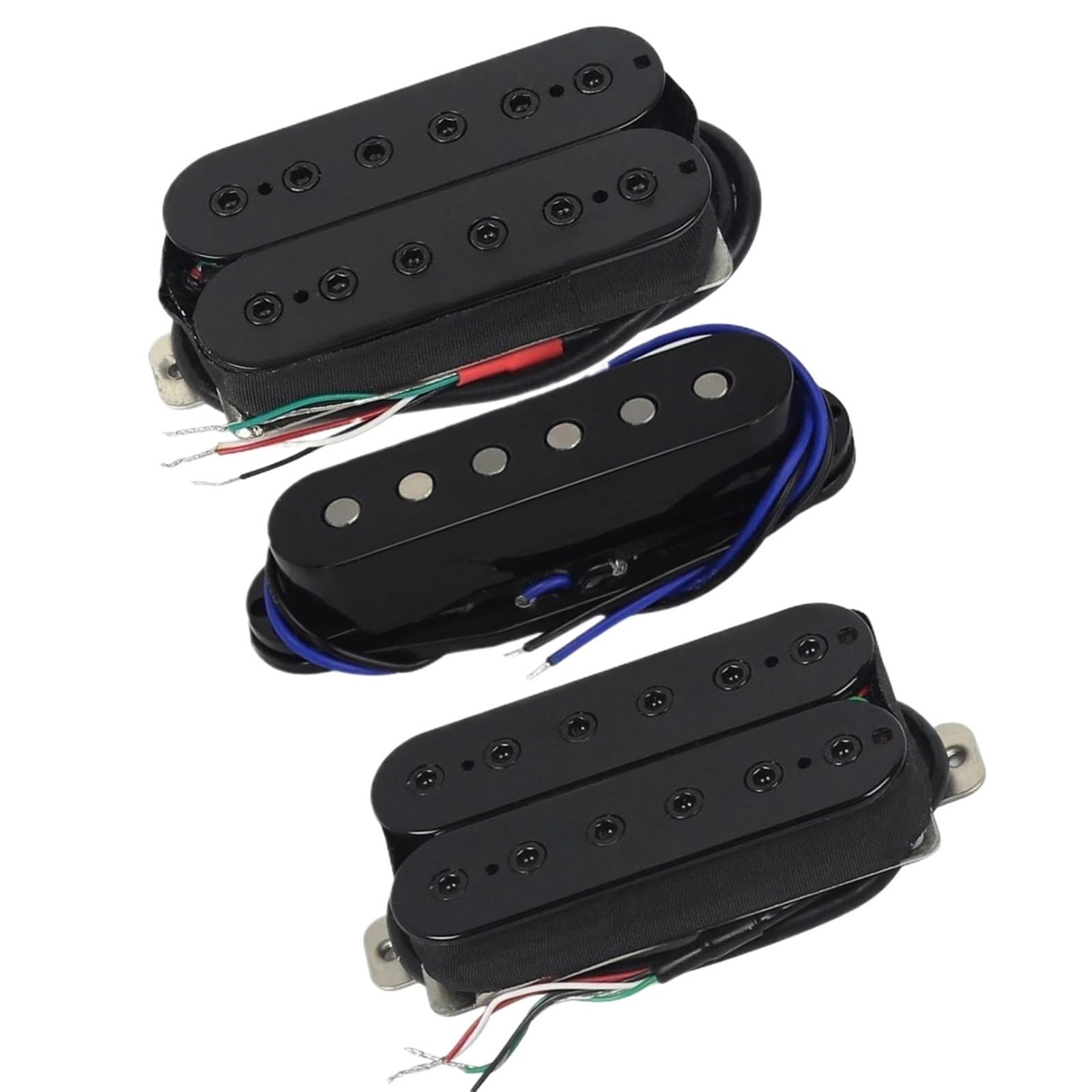 Juego de 5 pastillas Alnico para guitarra Humbucker + pastilla de bobina única piezas de guitarra eléctrica negras Pastilla Instrumento Guitarra