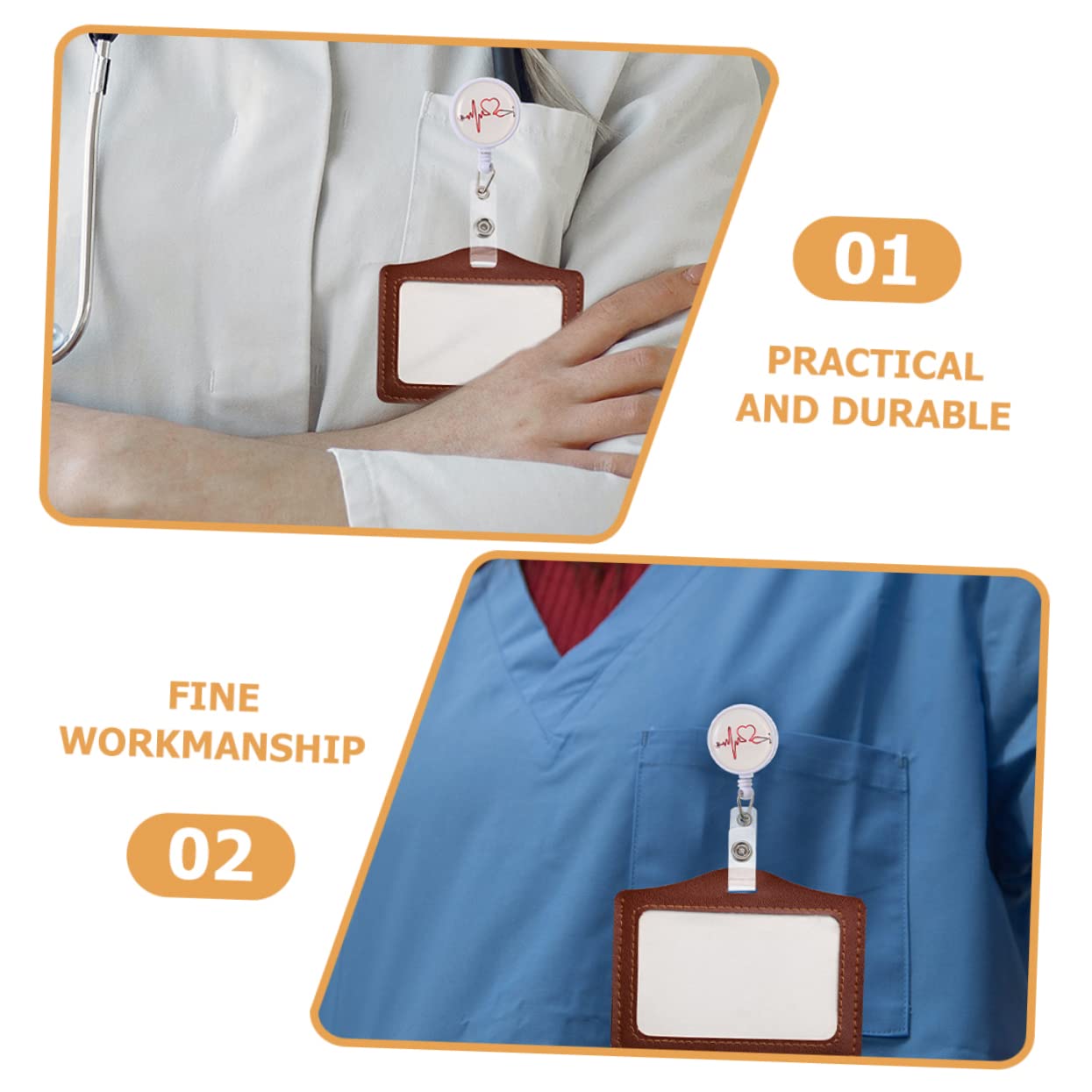 EXCEART 10pezzi Portabadge Retrattile Per Clip Per Tesserino Con Design Fiore Per Ufficio e Scuola Facile Da Usare e Riutilizzabile