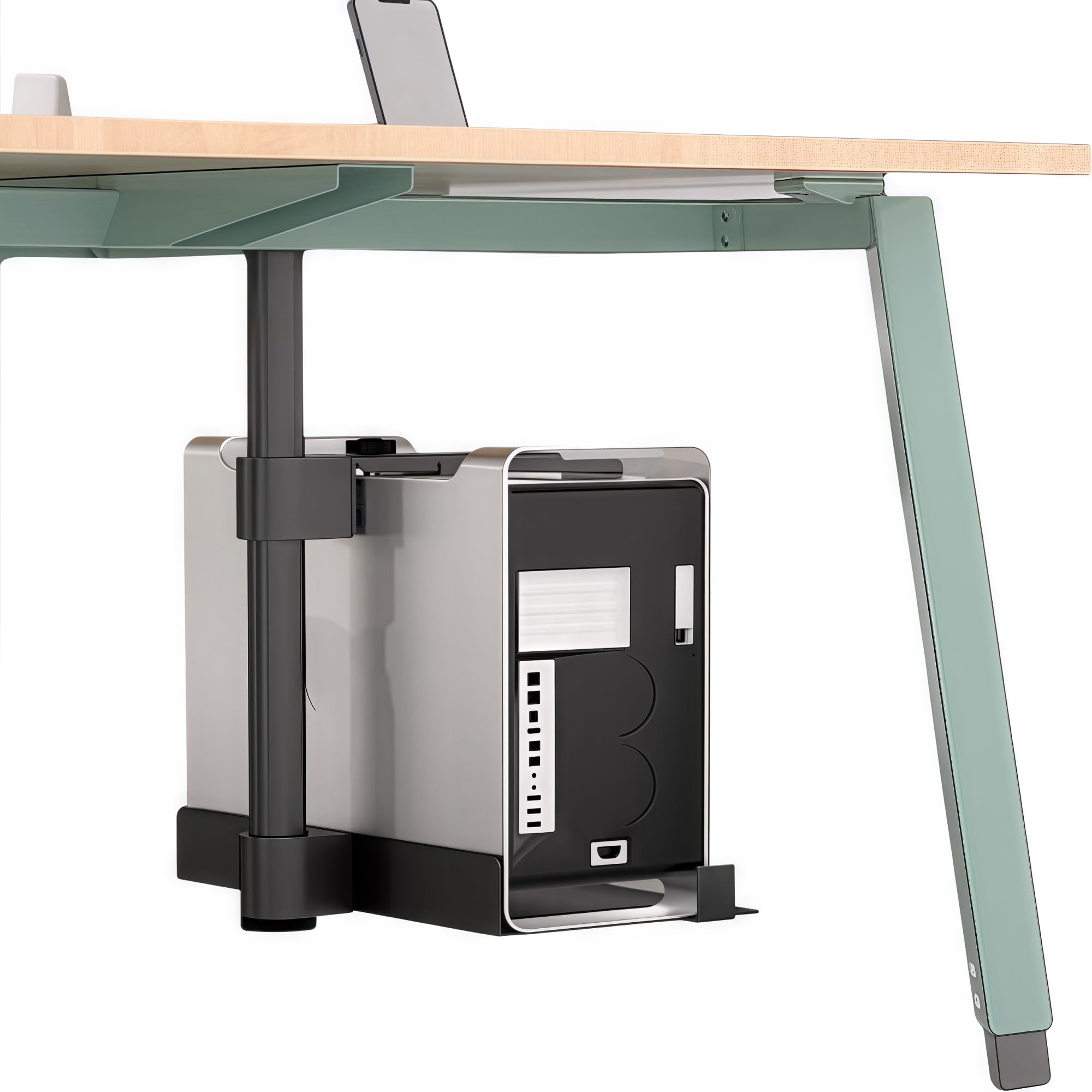 固定サーバーラック パソコンラック 高耐荷重 吊り下げCPUワゴン サイドワゴン 360°回転 バッフル付き PCラック 調節可能135-210mm/205-300mm 炭素鋼デスクトップ 放熱設計 省スペースPC置き台 収納ボックス サーバーラック 掃除が簡単 耐熱防塵 家庭用実用アイテム 事務用品 機置き スク下収納 組立簡単 オフィス ゲーム用(A,135-210mm)