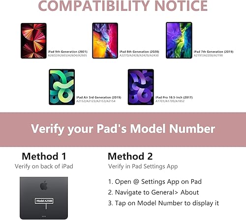 Miniatura 2 de COO Funda de teclado para iPad de 10.2 pulgadas, 987 generación, iPad Air de 10.5 pulgadas (3 generación)iPad Pro de 10.5 pulgadas, retroiluminada