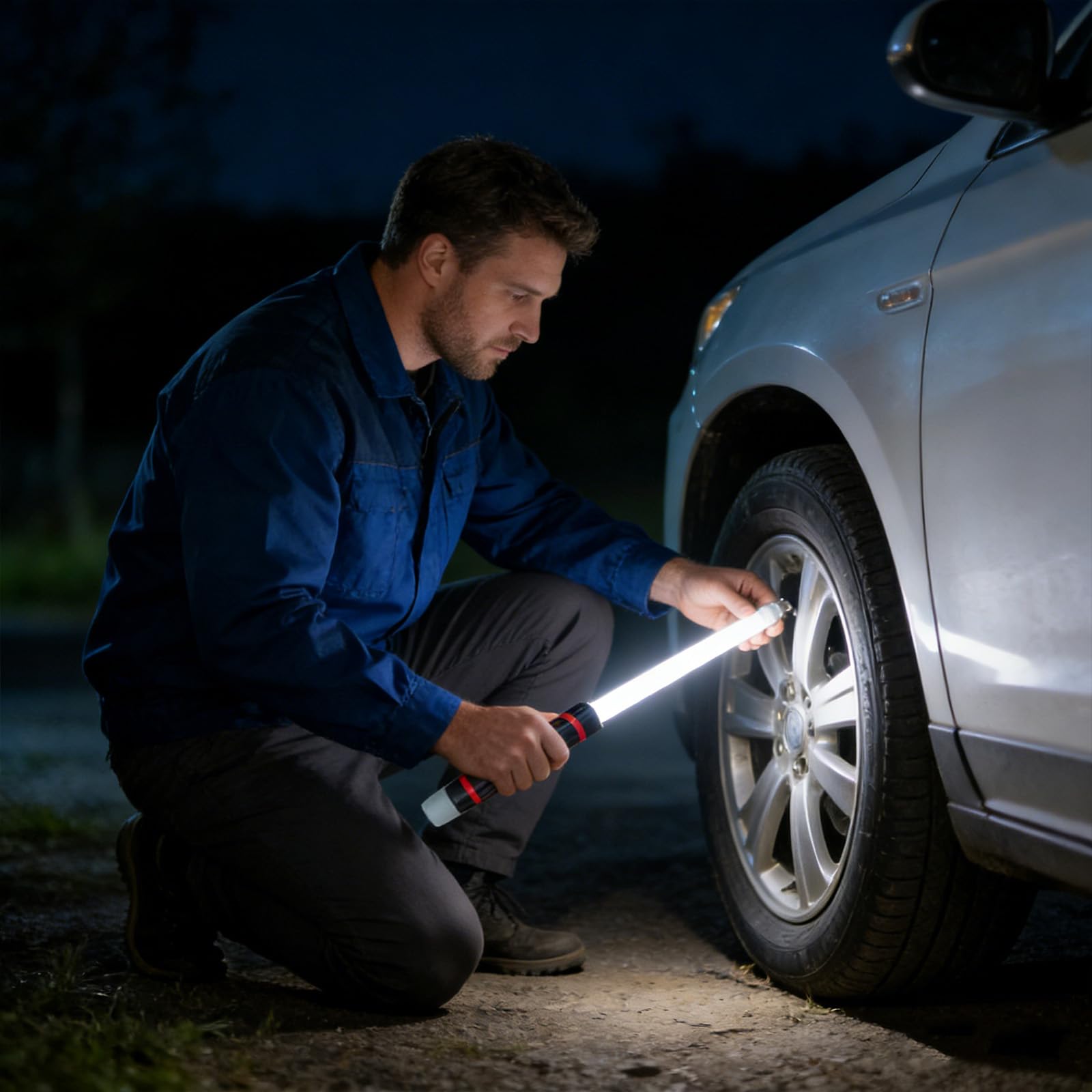 automotive mechanics rechargeable led flashlight LHOTSE Tool Gifts for Men Dad Him, Work Lights, Work Light with Magnetic Base & Hanging Hook, 360Rotate Rechargeable Flashlights for Car Repair Home, Camping (2 Pack) free operation Bendable 27 LED Flashlight Stick