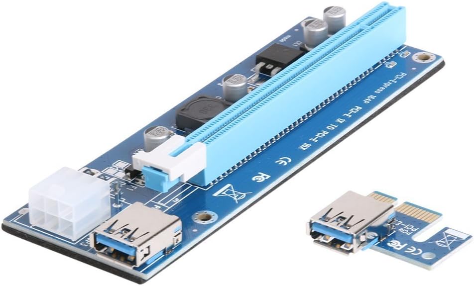 SYNTRONIC Riser Card Pci-E 16X to 1X Adapter Usb3.0 USB 3.0 Riser Card Adapter Cable