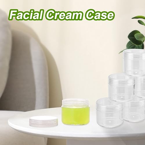 Miniatura 7 de 150 recipientes de muestras de plástico transparente, 0.71 onzas de muestra vacía tarros cosméticos redondos, contenedor de cosméticos de crema de