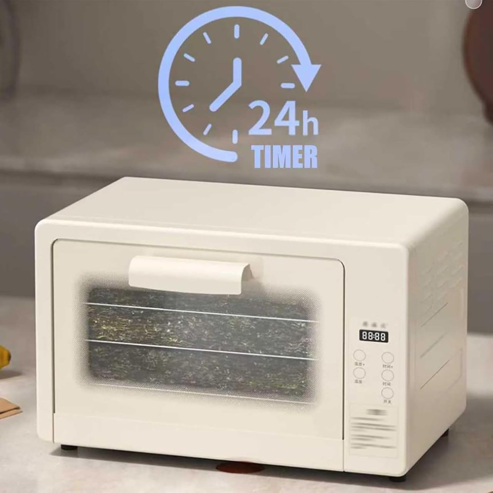 Suszarka do warzyw ze stali nierdzewnej, elektryczna skrzynka do suszenia wodorostów, regulowana 30-100°C, timer 24-godzinny, zdejmowana blacha do pieczenia, do restauracji sushi i domów