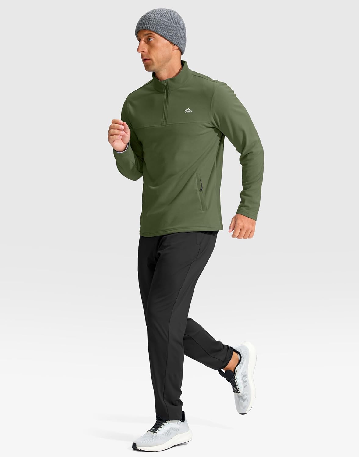 Pudolla Men's Quarter Zip Pullover with 2 Pockets Fleece Warm Soft Golf Sweatshirts for Athletic Workout Running - Image 5