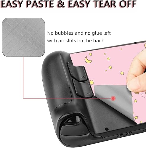 Miniatura 4 de Calcomanías protectoras de vinilo de gato rosa de anime, cubierta protectora de placa frontal para cubierta de equipo S