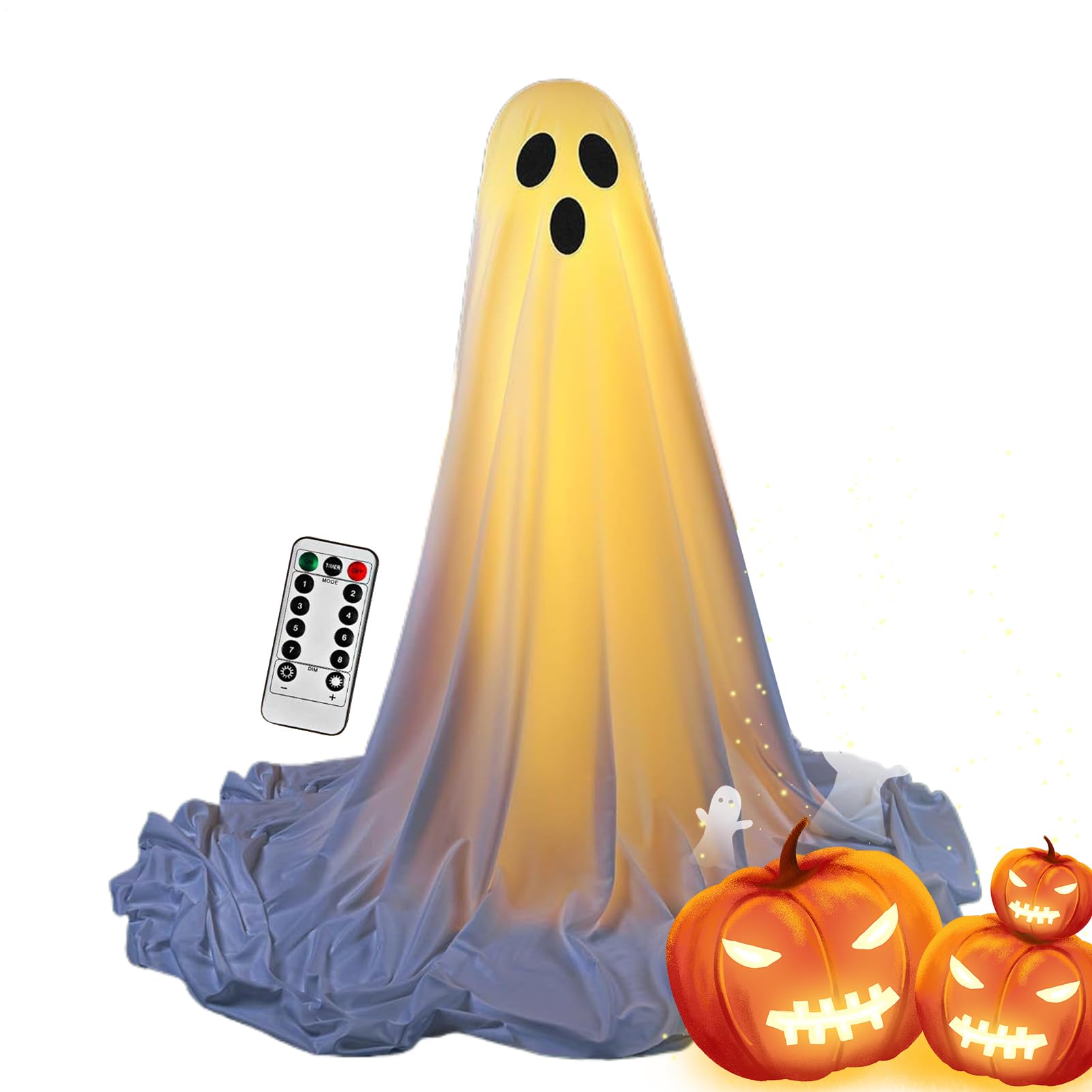 Décoration fantôme d'Halloween effrayante et interactive par télécommande