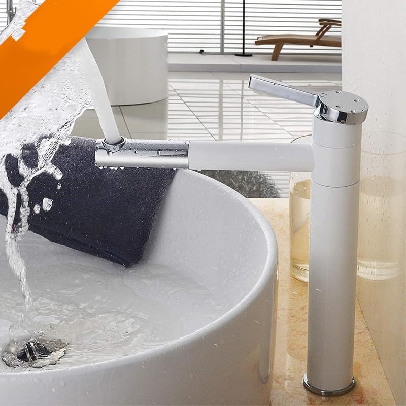Grifo para fregadero giratorio de latón con caño alto gourmet 6
