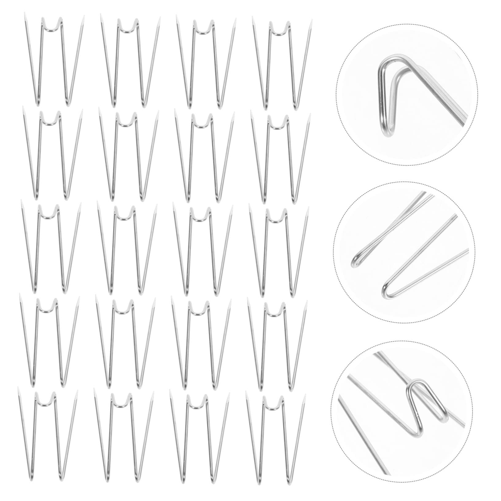 TOVINANNA 20-Pack Stainless Steel Wall Wire Hooks – Picture Hangers For Fabric Panel Walls, Home Office