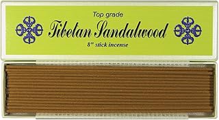 8" Top Grade Tibetan Sandalwood Stick Incense - 100% Natural - J007Tr-r1