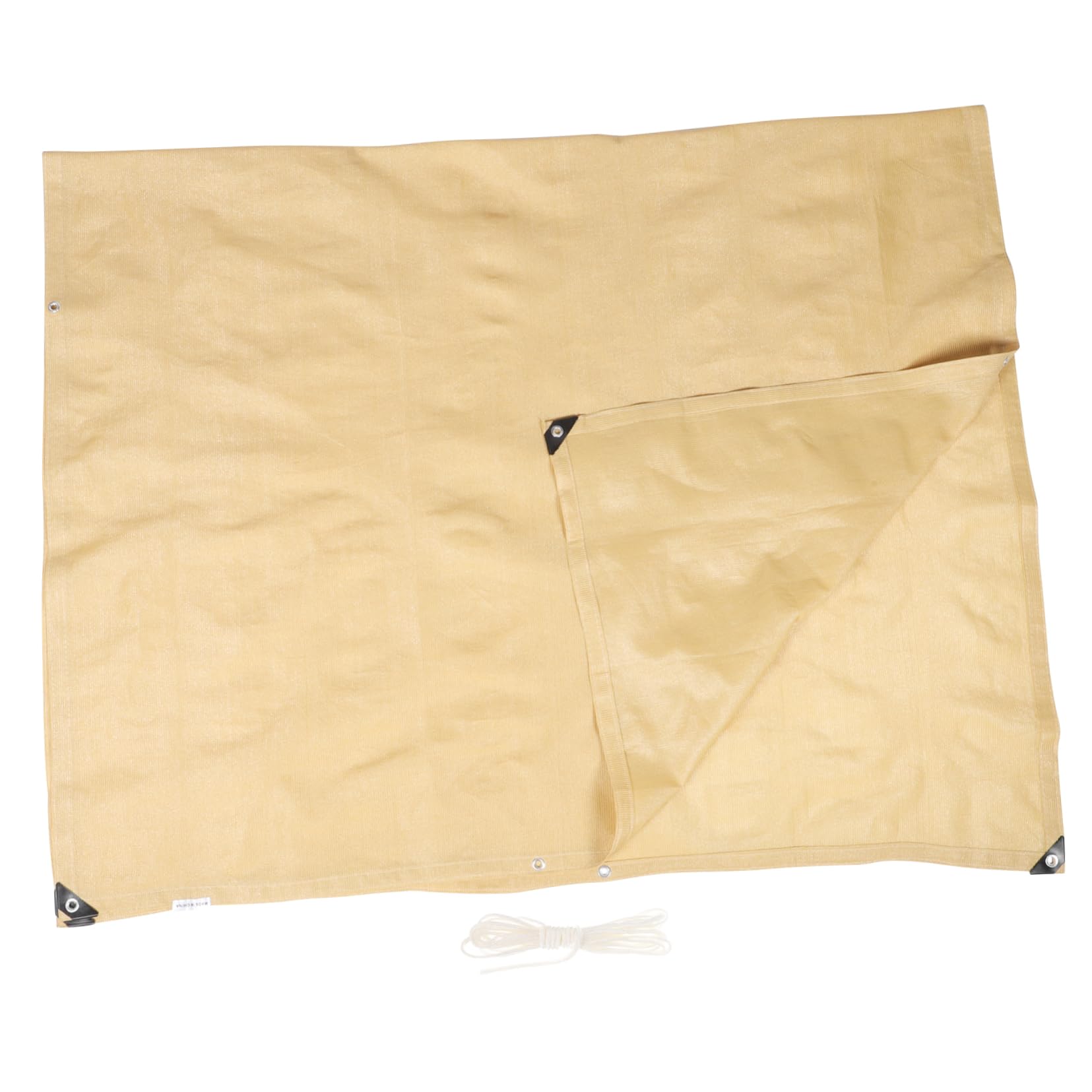 Red de sombra beige contra el calor y miradas en el balcón 1