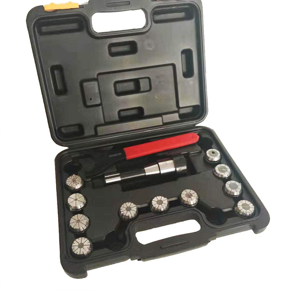 INTBUYING R8 Shank ER32 Collet with 11pc Tool Set for CNC Lathe Spring Collet Milling Machine
