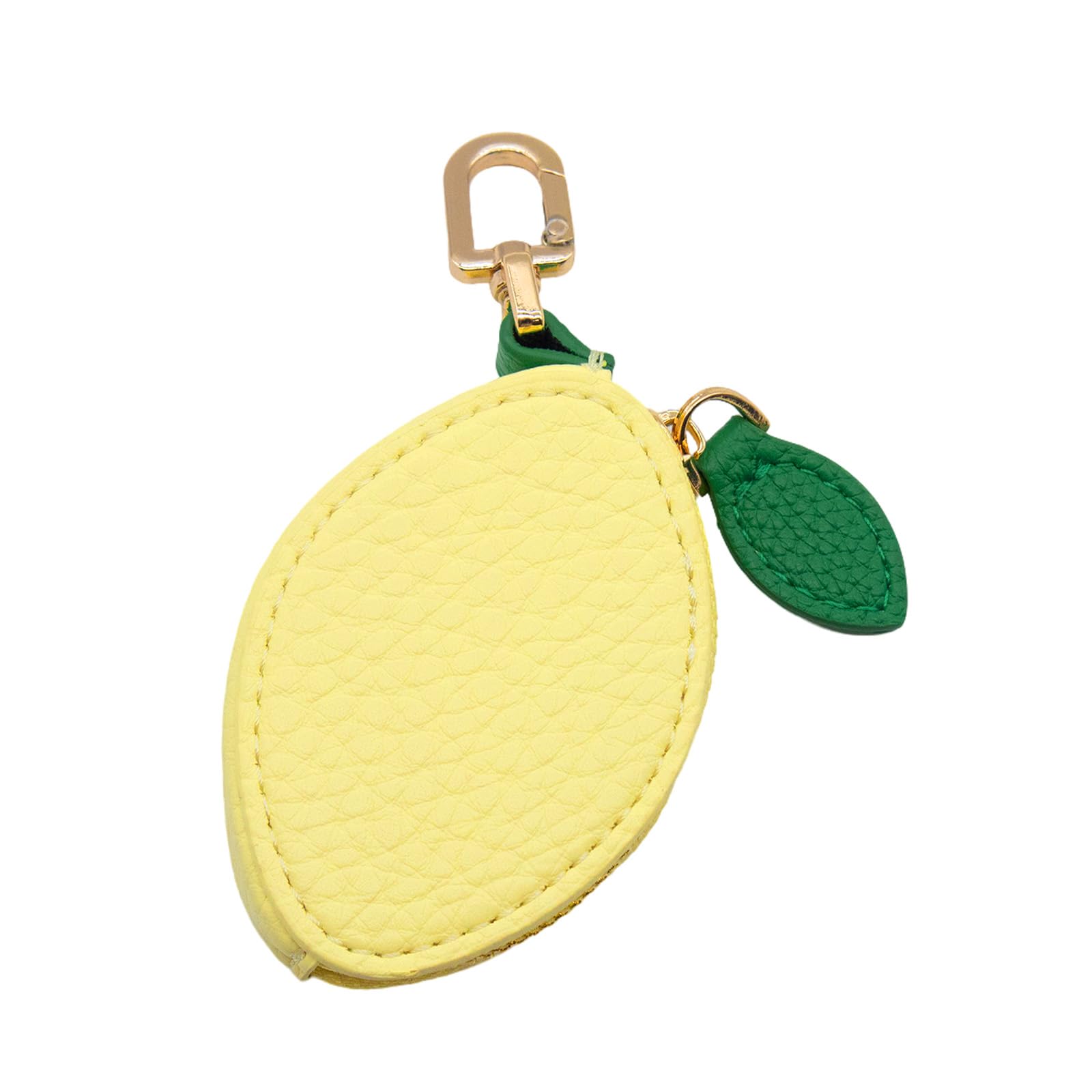 Lemon Coin Purse Keychain, Lemon Fruit Bag Charm Adorned Keychain Wallet - Cute Mini Fashion Accessory