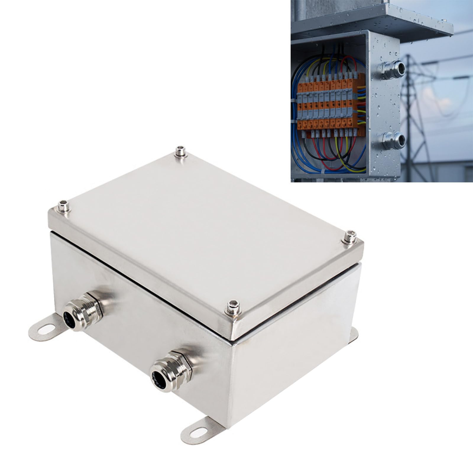 Regenfester elektrischer Anschlusskasten Kabelanschluss, 4 holes