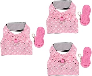 Didiseaon 3 Peças Roupas De Coelho Arnês De Coelho Trela Colete De Gatinho Arnês Colete De Gatinho Trela Trela De Hamster Fita De Para Roupas Trela De Gatinho Ao Ar Livre Colete De