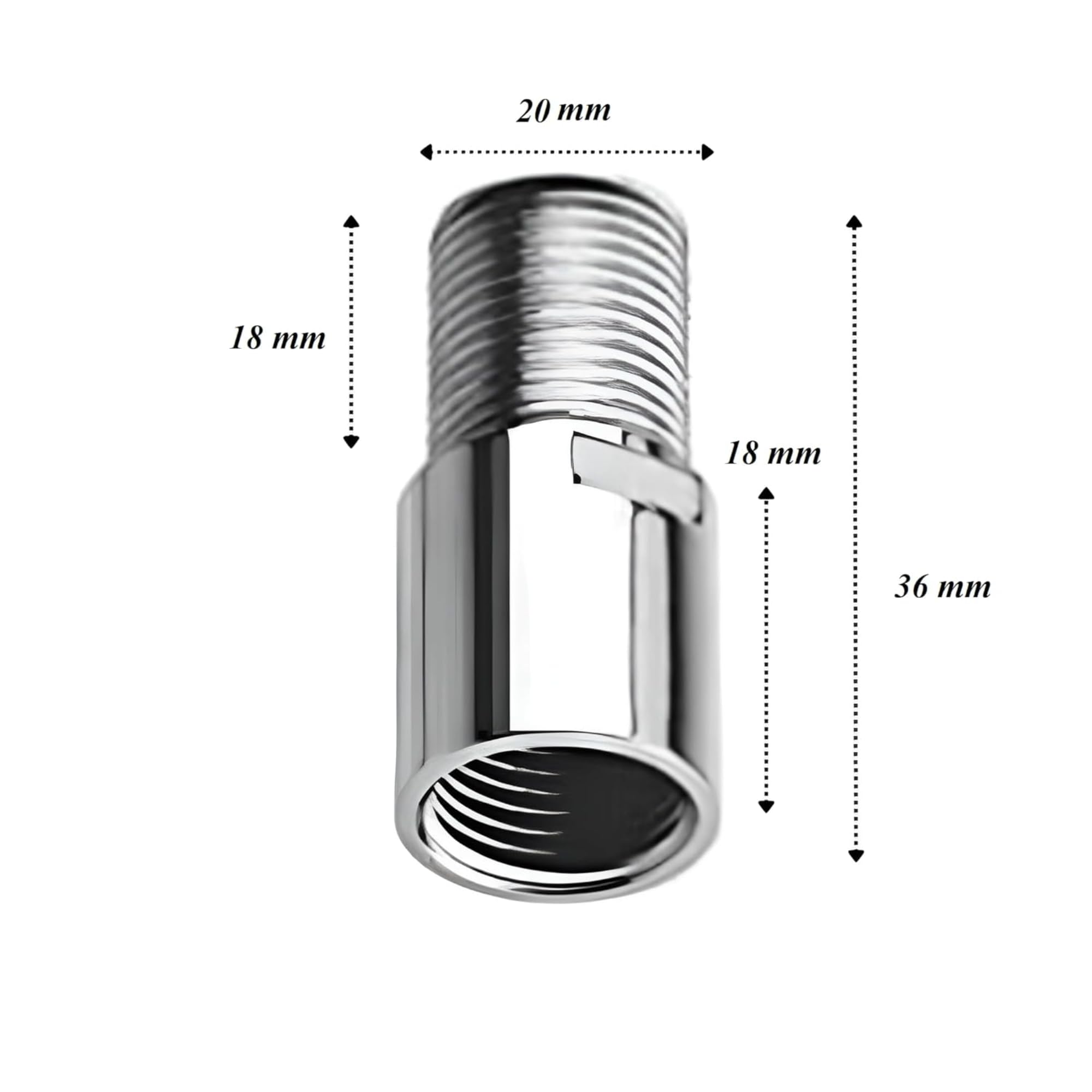 NEW WARE CP Brass Extension Nipple 2 Inch Chrome Finish Corrosion Resistant Pipe Fitting Tap Cock and Pipe Joiner for Plumbing Systems Pack of 6