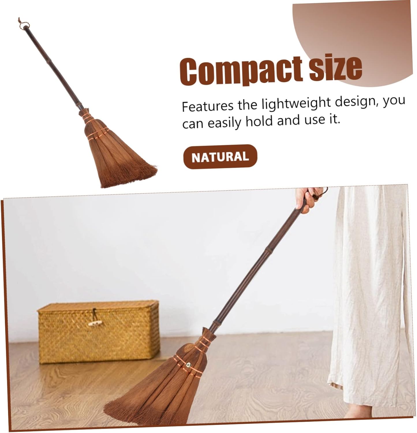 1pc Children's Broom Housewarming Sweeping Broom Brooms for Sweeping Lobby Broom Woven Threads Broom Broomcorn Broom Coconut Palm Broom Rustic Broom Mini Baby Stick