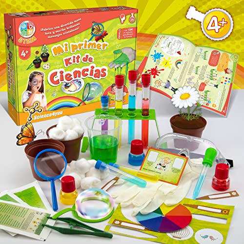 Science4you - Mi Primer Kit de Ciencias para Niños 4+ Años - Kit Cientifico, Juego + 26 Experimentos y Manualidades: Laboratorio de Colores y más, Juegos, Juguetes y Regalos para Niños 4 5 6 7 Años