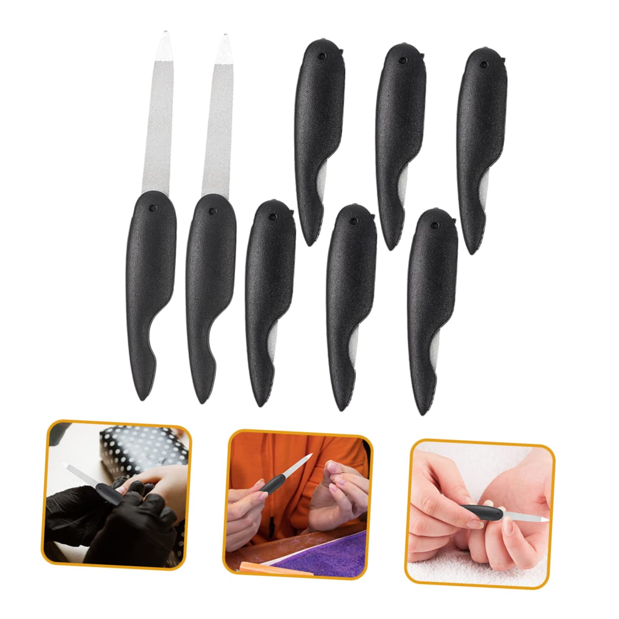minkissy 40pezzi Limette Per Unghie Pieghevoli Metallo Strumenti Per Manicure Doppia Faccia Design Portatile e Pratico Per Unghie Per Casa e Viaggi