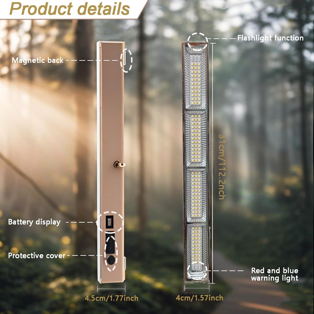 Eleganted Lampe de Camping magnétique Lumière de Tente extérieure 4000mAh USB Rechargeable Accessoires de Camping Portable Baladeuse LED pour Garage Camping, l'éclairage de Travail, Pêche
