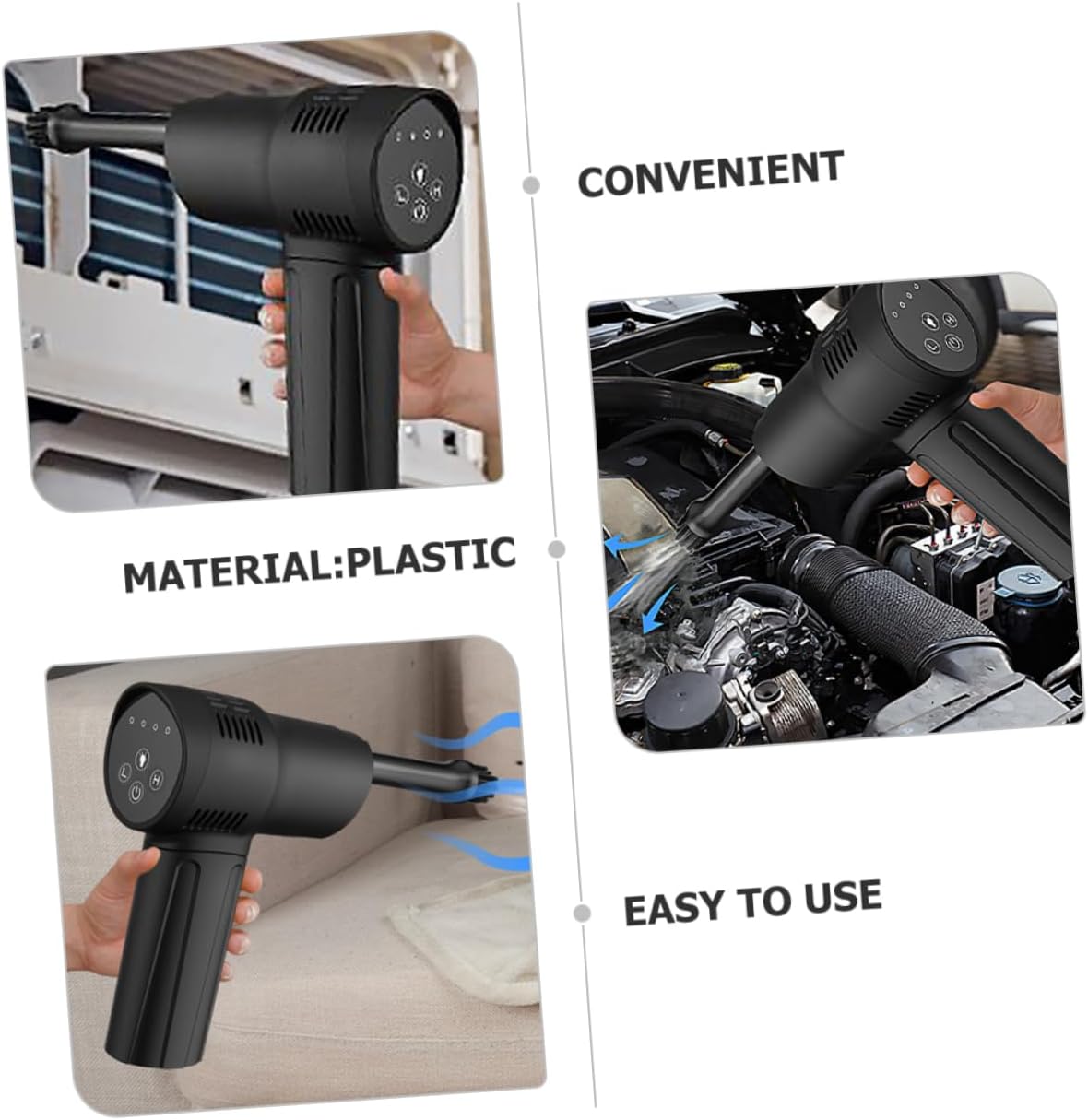 PRETYZOOM Air Duster for Cleaning Cordless Dust Blower Rechargeable for Camera Lens Car Seat Home Use