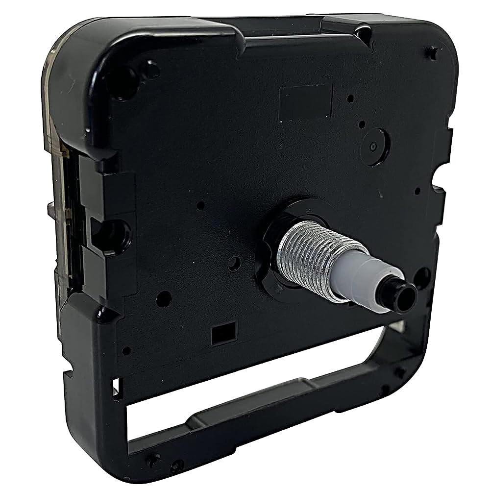 Dans Clock Shop Black Skp Quartz Wall Clock Replacement Mechanism Movement Motor Battery Suitable Seiko & Tochigi Tokei Sc Hk Ltd (15.4Mm Non Ticking Nef Plastic Shaft)