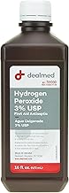 Dealmed Hydrogen Peroxide 3% USP – 16 fl. oz. USA Made Hydrogen Peroxide Cleaner, Hydrogen Peroxide 3 Percent First Aid Cleaner, Hydrogen Peroxide Solution for First Aid Kit and Medical Facilities