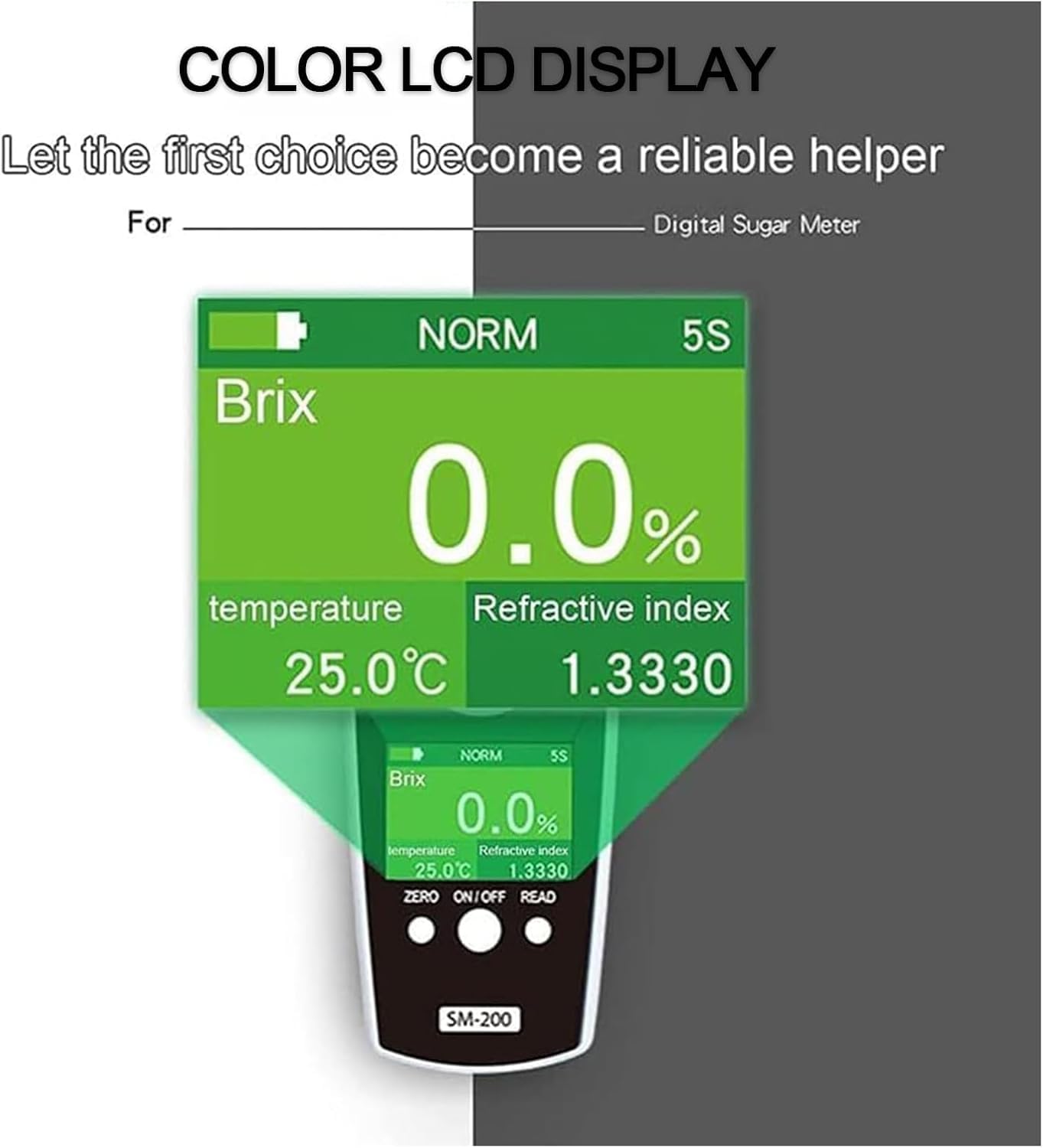 Rifrattometro digitale Brix, tester portatile per zucchero di frutta con alta precisione ± 0,2%, risoluzione 0,1%, compensazione automatica della temperatura per bevande e succhi