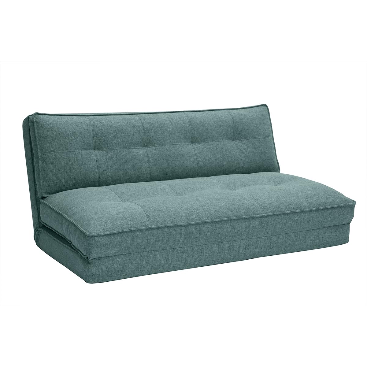 Miliboo Chauffeuse 2 Places Convertible en Tissu Vert de Gris Sally