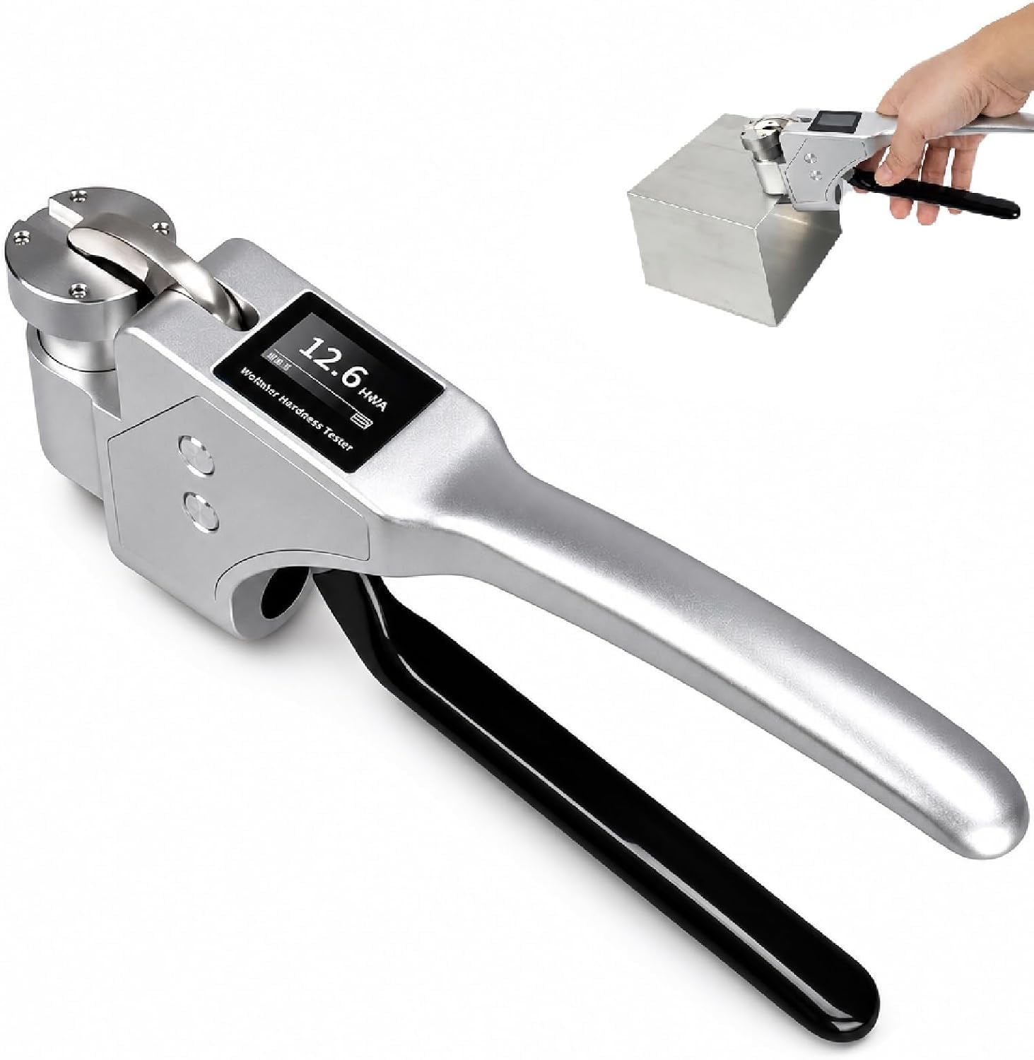 Durómetro Digital Webster, medidor de Metales portátil para Aluminio, Cobre y Acero, Herramienta compacta de Mano.