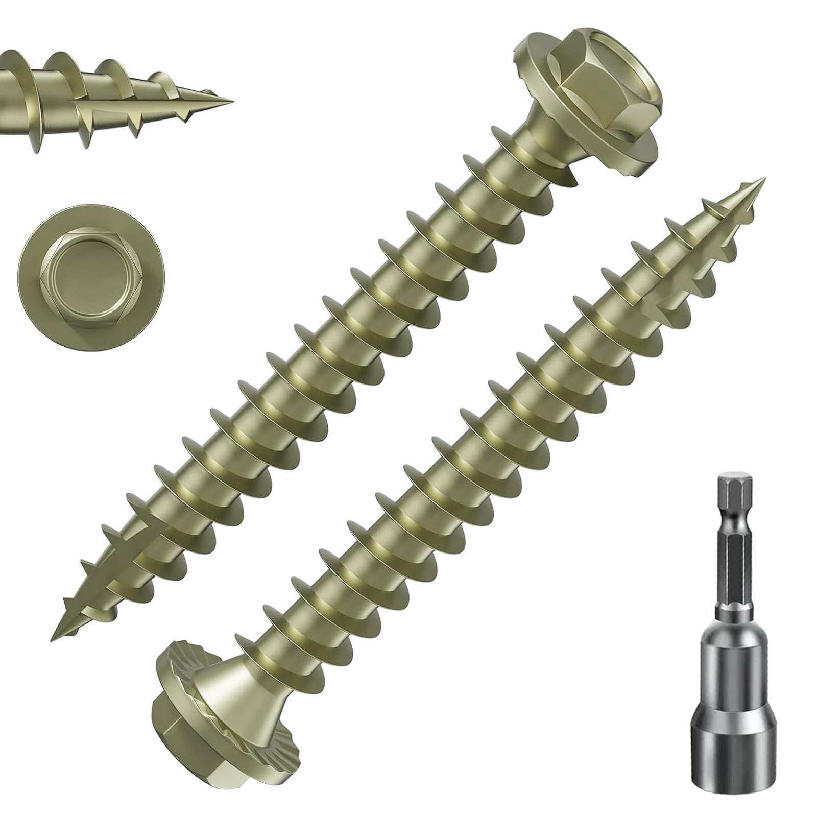 Black Hex Lag Screws - 1 lb Pack | Heavy Duty & Rust Resistant -26 Black Hex Lag Screws - 1 lb Pack | Heavy Duty & Rust Resistant -26