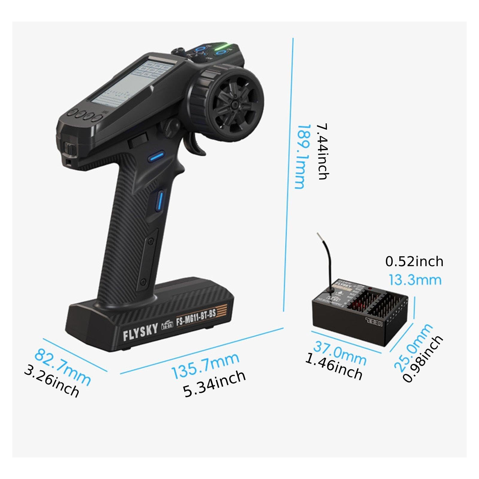 Colcolo Radiocomando a 2,4 GHz a 11 canali per Auto e Barche radiocomandate, Ideale per hobbisti Professionisti, con Elevate Prestazioni e Ricevitore Incluso.