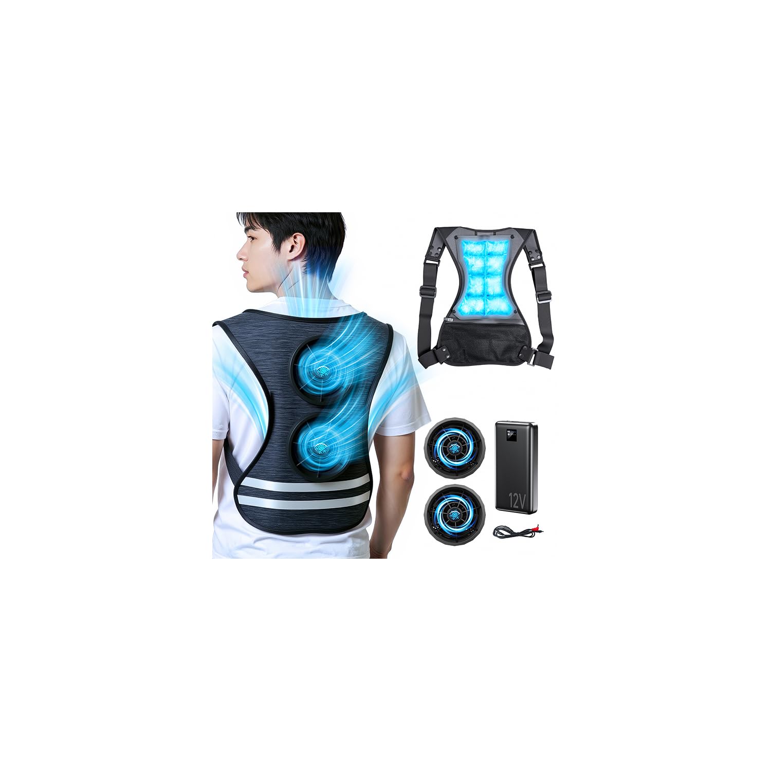 Amazon | [Monoyoi] ベスト 空調作業服 冷却ベスト 最大-30℃瞬間冷却