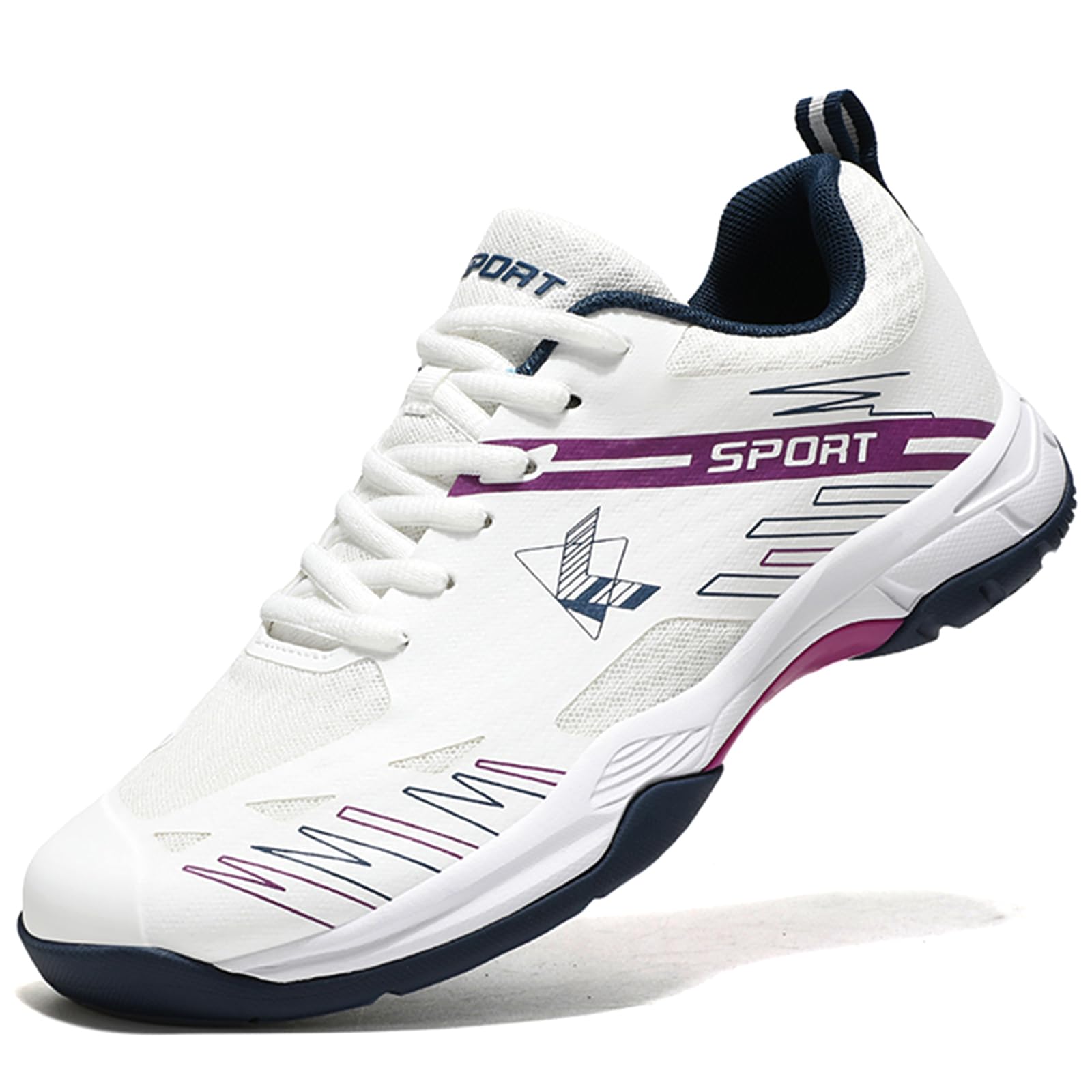 NGARY Zapatos de bádminton para Hombre y Mujer, Zapatillas Transpirables de Pickleball, Racketball, Squash, Voleibol, para Entrenamiento en cancha Interior y Exterior