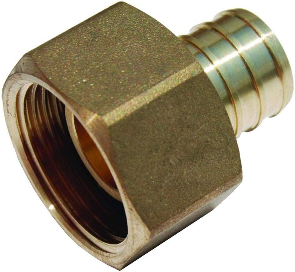 SharkBite 3/4 Inch NPSM Crimp Swivel Adapter, Brass Plumbing Fittings, PEX Pipe, PE-RT, UC530LFA