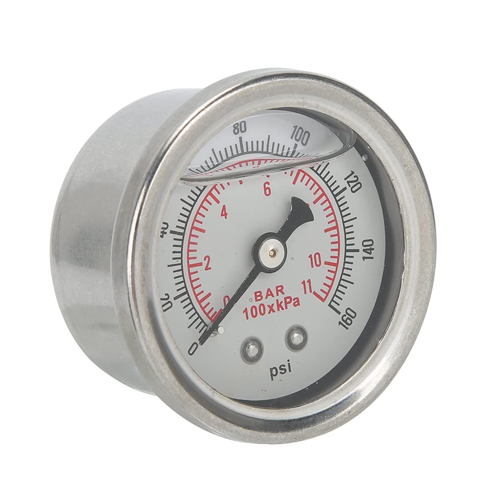 Keenso Manomètre de Pression de Carburant Régulateur de Pression FPR en Alliage d'aluminium pour Moteurs, Débit de Carburant Stable, Lecture Précise, Absorption des Chocs, pour Modèles B16 B18 B20